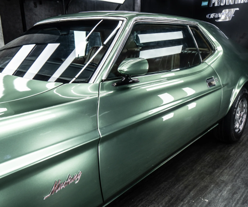 Wrap Ford Mustang 1970 với Turquoise Green
