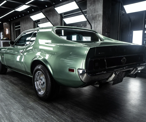Wrap Ford Mustang 1970 với Turquoise Green