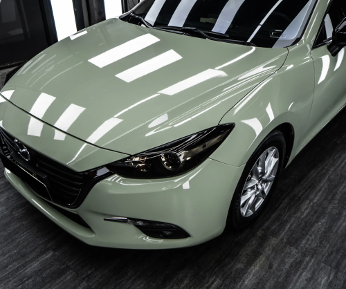 Dán đổi màu xe Mazda 3 Gloss Khaki Green