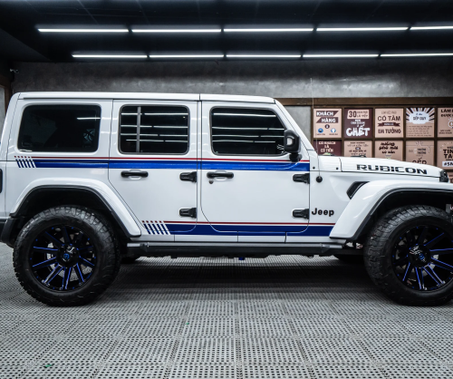 Dán đổi màu xe Jeep Rubicon Gloss Ceramic White