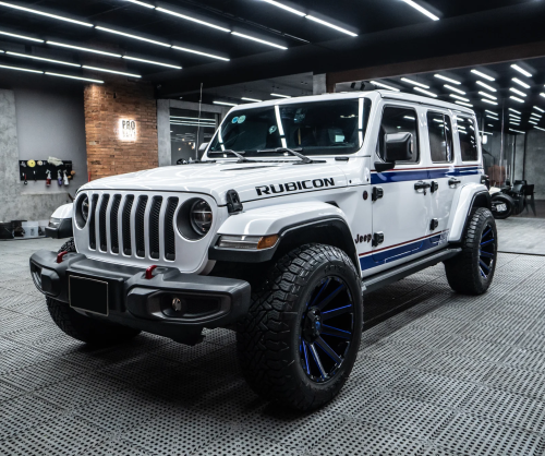 Dán đổi màu xe Jeep Rubicon Gloss Ceramic White