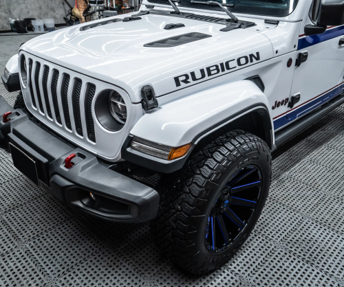 Dán đổi màu xe Jeep Rubicon Gloss Ceramic White