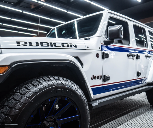 Dán đổi màu xe Jeep Rubicon Gloss Ceramic White