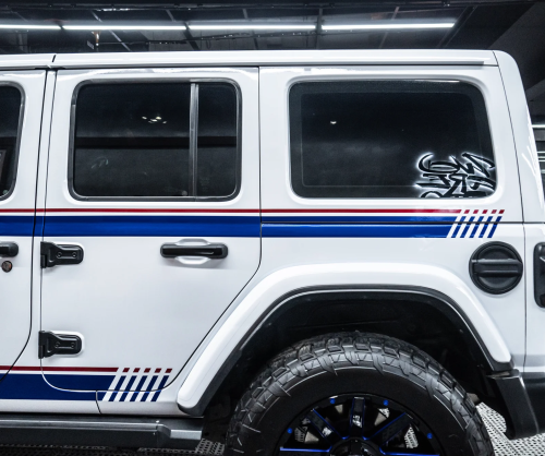Dán đổi màu xe Jeep Rubicon Gloss Ceramic White