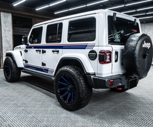 Dán đổi màu xe Jeep Rubicon Gloss Ceramic White