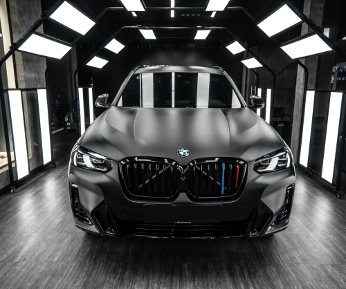 Dán đổi màu xe BMW X3 với Wrap Matte Black