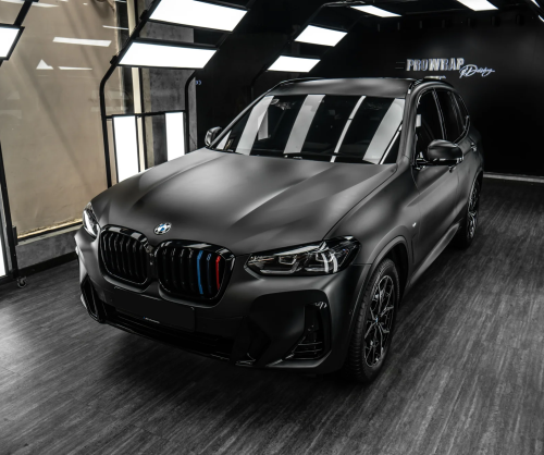 Dán đổi màu xe BMW X3 với Wrap Matte Black