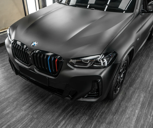 Dán đổi màu xe BMW X3 với Wrap Matte Black