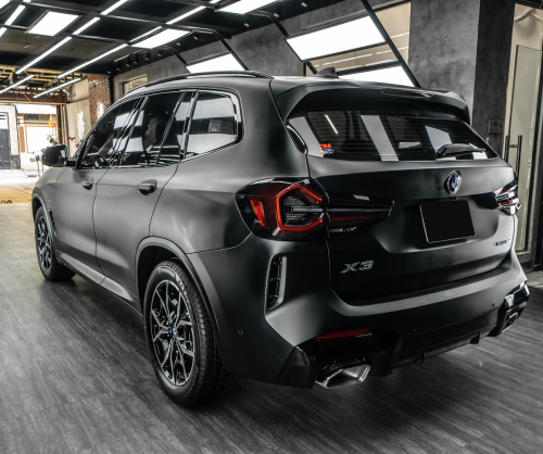 Dán đổi màu xe BMW X3 với Wrap Matte Black