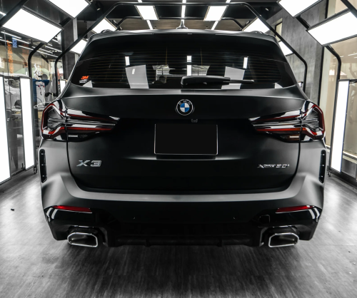 Dán đổi màu xe BMW X3 với Wrap Matte Black