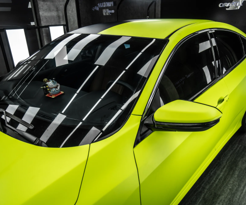Dán đổi màu xe Honda Civic với Matte Apple Green & Black