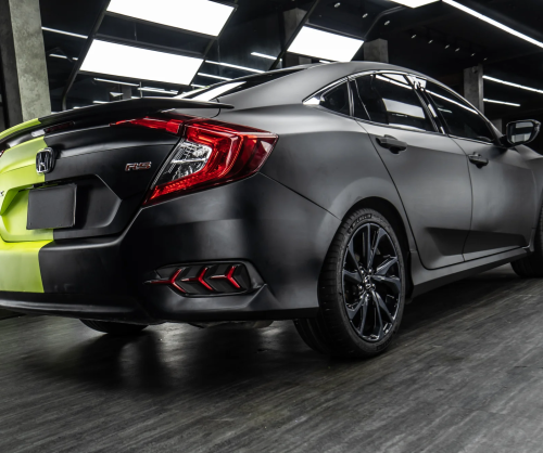 Dán đổi màu xe Honda Civic với Matte Apple Green & Black