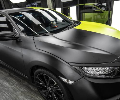 Dán đổi màu xe Honda Civic với Matte Apple Green & Black