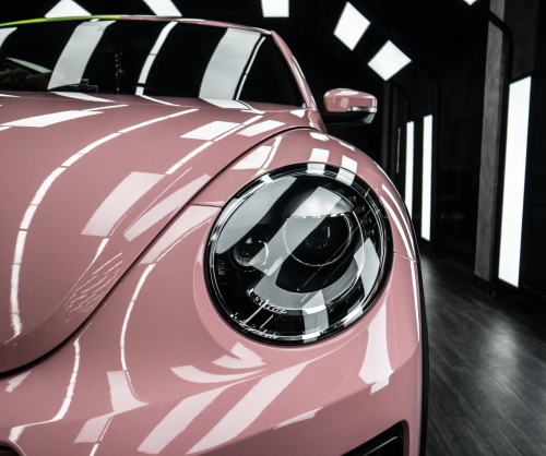 Dán đổi màu xe Volkswagen Beetle Two Tone Lime Green & Pastel Pink