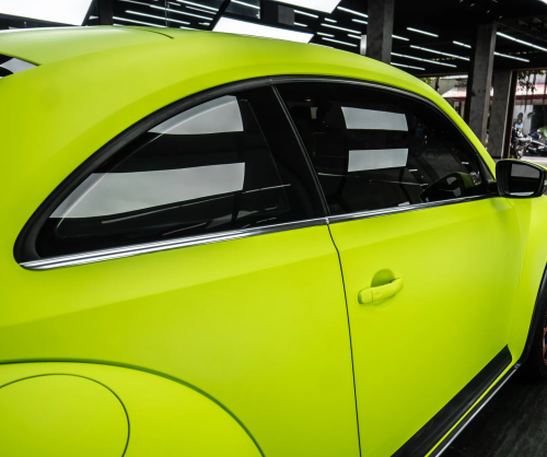 Dán đổi màu xe Volkswagen Beetle Two Tone Lime Green & Pastel Pink