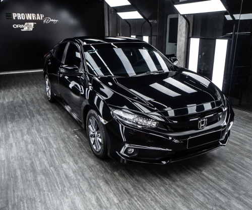 Dán đổi màu xe Honda Civic Gloss Black