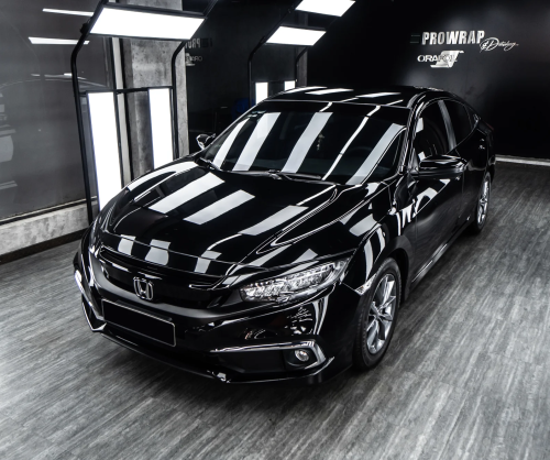 Dán đổi màu xe Honda Civic Gloss Black