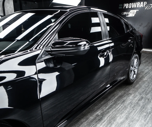 Dán đổi màu xe Honda Civic Gloss Black