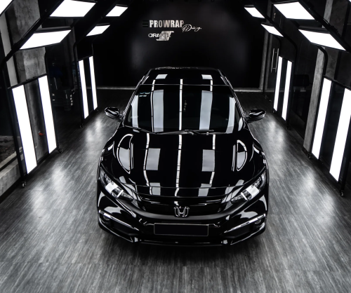 Dán đổi màu xe Honda Civic Gloss Black