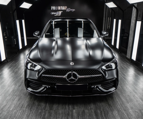 Dán đổi màu xe Mercedes-Benz C300 Satin Black