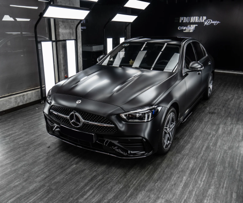 Dán đổi màu xe Mercedes-Benz C300 Satin Black