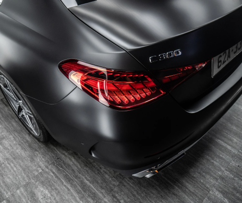 Dán đổi màu xe Mercedes-Benz C300 Satin Black