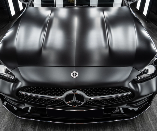Dán đổi màu xe Mercedes-Benz C300 Satin Black