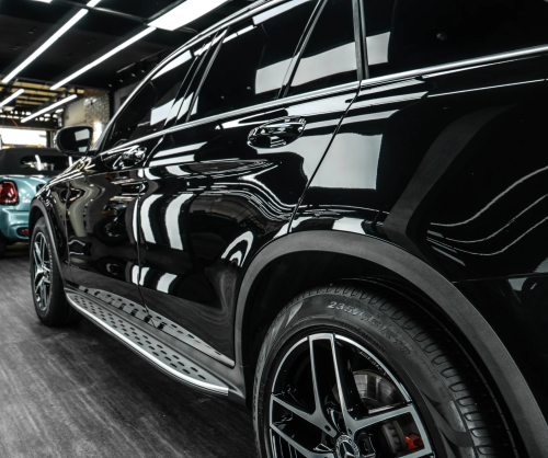 Dán đổi màu xe Mercedes-Benz GLC Gloss Black
