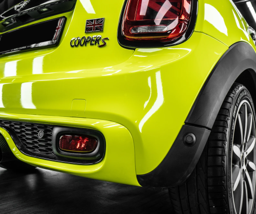 Dán đổi màu xe Mini Cooper S 3 cửa Gloss Neon Yellow
