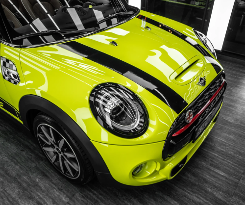 Dán đổi màu xe Mini Cooper S 3 cửa Gloss Neon Yellow