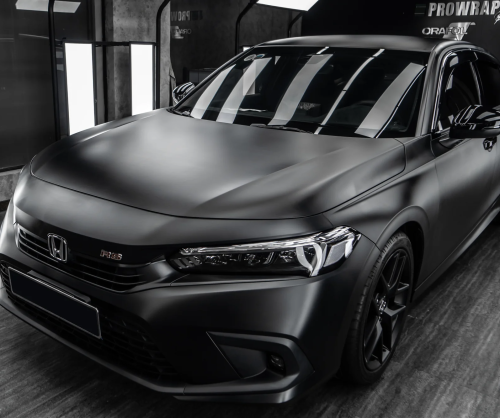 Dán đổi màu xe Honda Civic với Matte Black