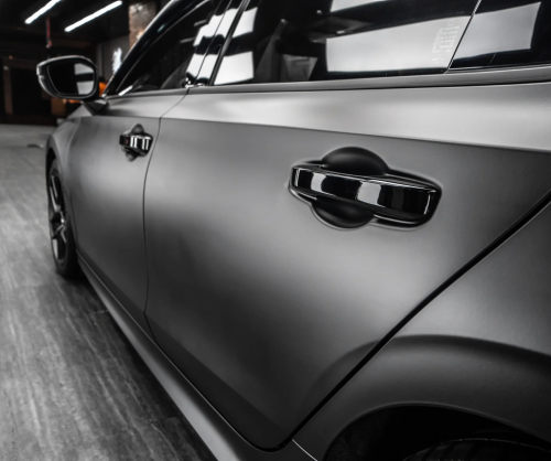 Dán đổi màu xe Honda Civic với Matte Black