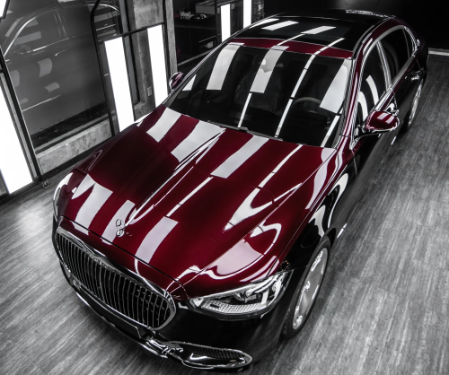 Dán đổi màu xe Mercedes-Maybach S450 Two Tone Black & Red