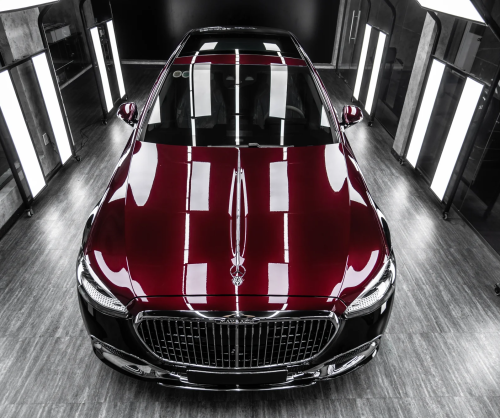 Dán đổi màu xe Mercedes-Maybach S450 Two Tone Black & Red