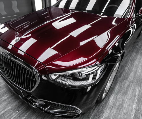 Dán đổi màu xe Mercedes-Maybach S450 Two Tone Black & Red