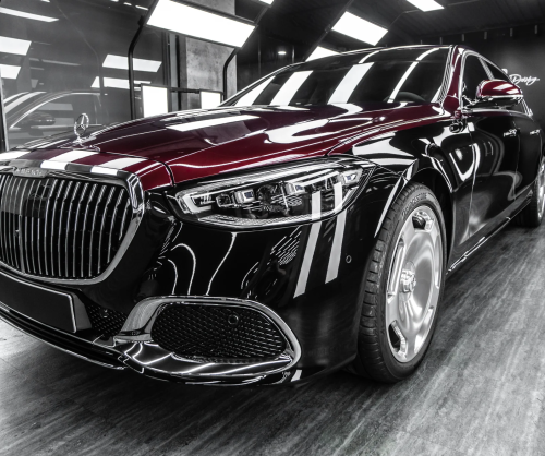 Dán đổi màu xe Mercedes-Maybach S450 Two Tone Black & Red