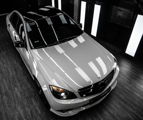 Dán đổi màu xe Mercedes-Benz C300 Gloss Chalk Gray