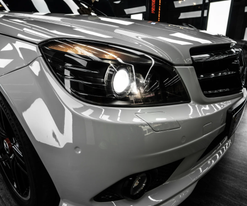 Dán đổi màu xe Mercedes-Benz C300 Gloss Chalk Gray