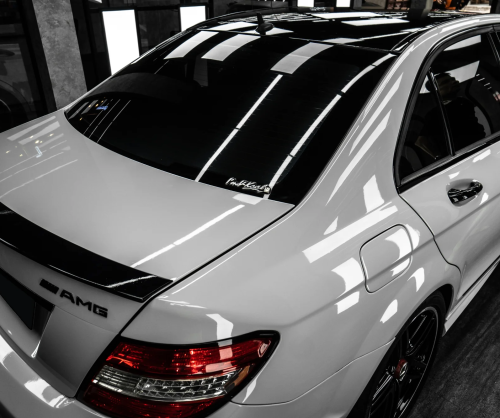 Dán đổi màu xe Mercedes-Benz C300 Gloss Chalk Gray