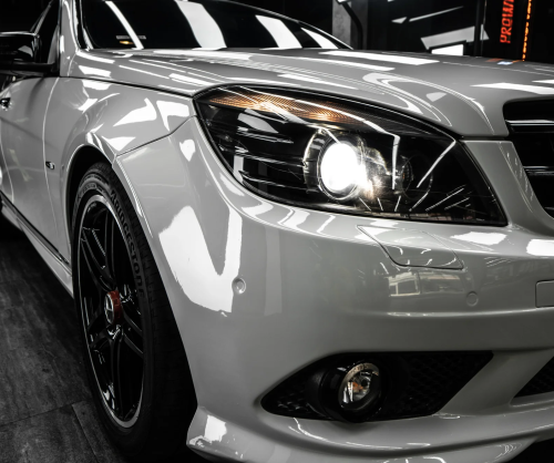 Dán đổi màu xe Mercedes-Benz C300 Gloss Chalk Gray