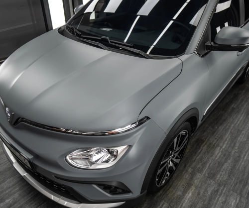 Dán đổi màu xe VinFast E34 Matte Dark Gray