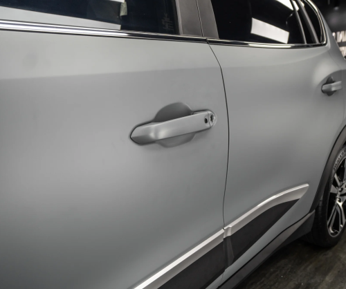 Dán đổi màu xe VinFast E34 Matte Dark Gray