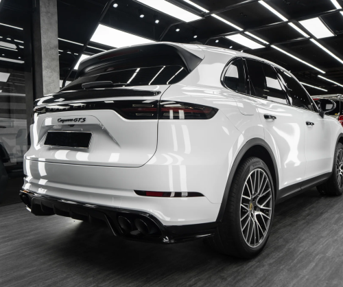 Dán đổi màu xe Porsche Cayenne GTS Gloss White