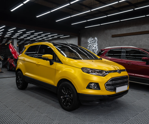 Dán đổi màu xe Ford EcoSport với Satin Yellow Metallic