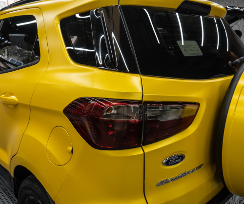 Dán đổi màu xe Ford EcoSport với Satin Yellow Metallic