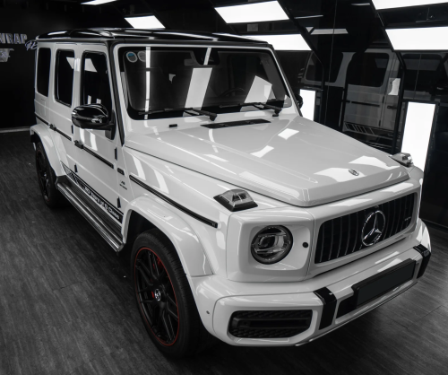 Dán đổi màu xe Mercedes-Benz G63 AMG Gloss White