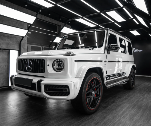 Dán đổi màu xe Mercedes-Benz G63 AMG Gloss White