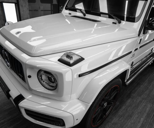 Dán đổi màu xe Mercedes-Benz G63 AMG Gloss White