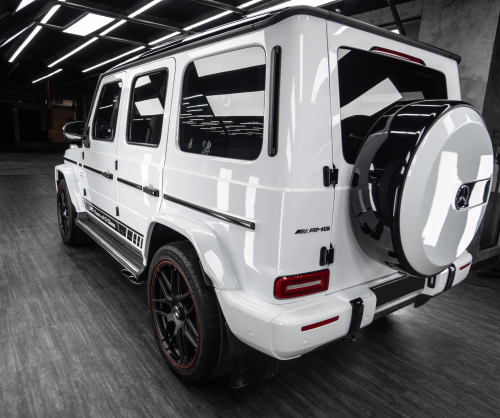 Dán đổi màu xe Mercedes-Benz G63 AMG Gloss White