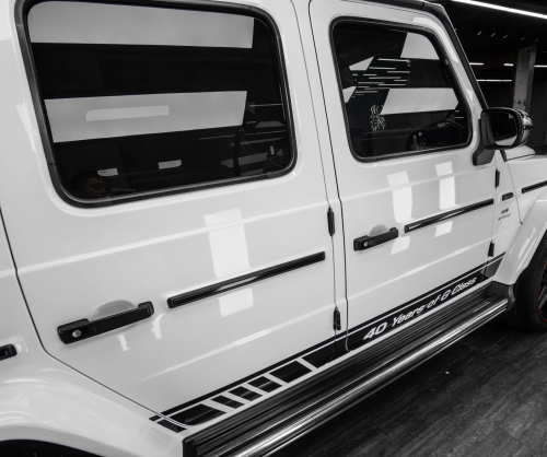 Dán đổi màu xe Mercedes-Benz G63 AMG Gloss White